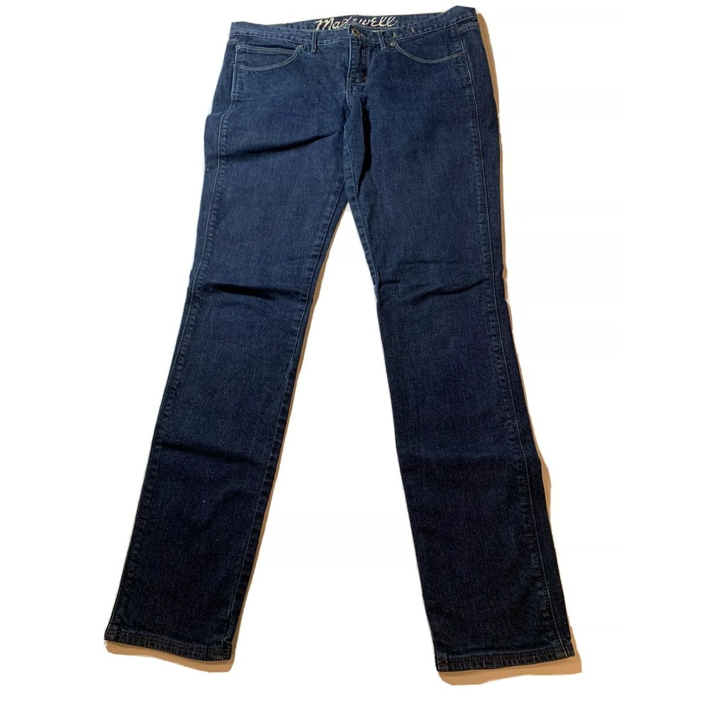 MADEWELL WOMENS SKINNY LOW JEANS MEDIUM WASH 29X32 PRE OWNED
